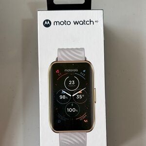 Moto Watch - Gold and White